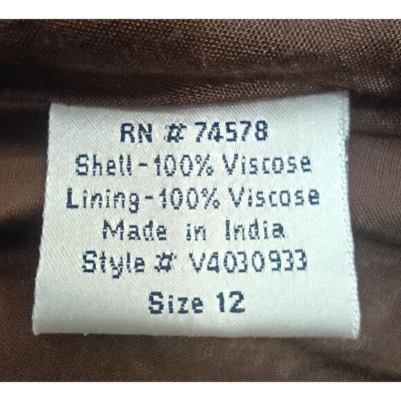 Cache Vintage Y2K Broomstick Sequin Skirt Sz 4 Brown Satin Boho Glam Festival - Picture 10 of 13